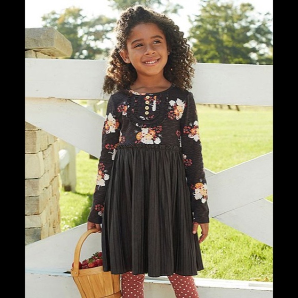 🍁MJ Black Floral Fall Dress🍁